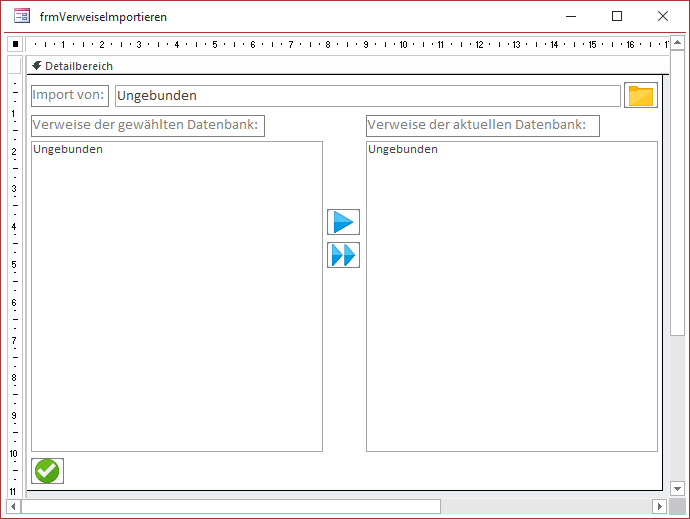 Entwurf des Formulars