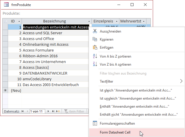 Anzeige des Kontextmenü-Namens im Kontextmenü