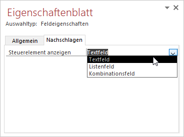 Die Anzeige als Kontrollkästchen ist nicht möglich.