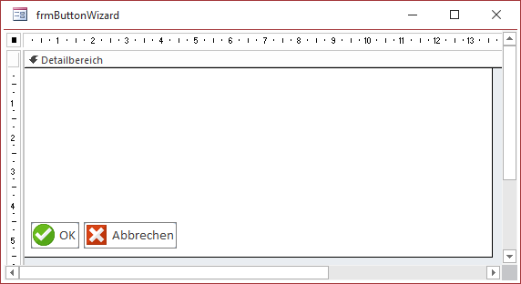 Erster Entwurf des Formulars zum Einstellen von Schaltflächen-Eigenschaften