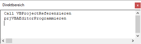Ausgabe des Namens des VBA-Projekts
