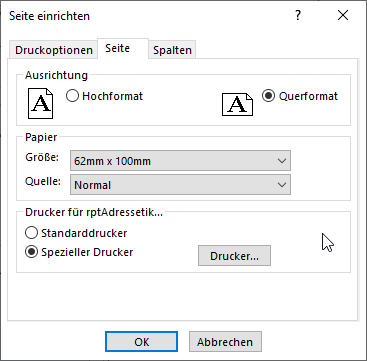 Auswahl der richtigen Etikettengröße