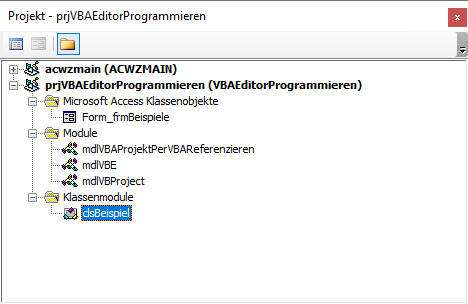 Die verschiedenen VBComponent-Elemente