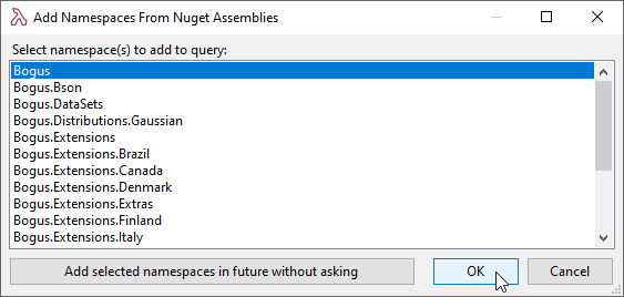 Hinzufügen eines Verweises auf den Bogus-Namespace