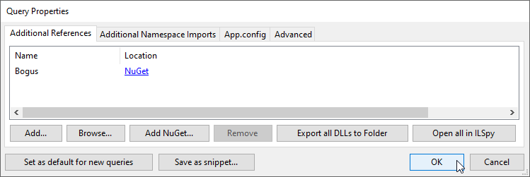 Der Verweis auf den Bogus-Namespace