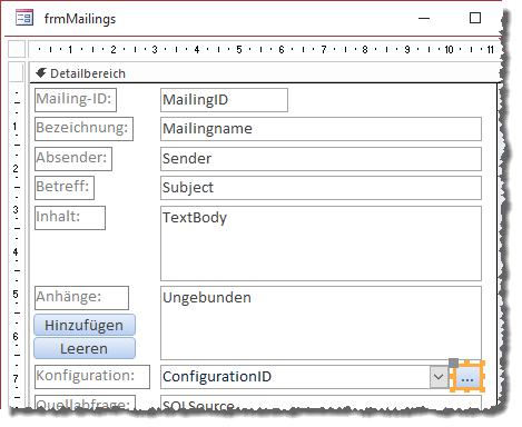 Schaltfläche zum Bearbeiten der Konfiguration