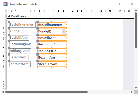 Bezeichnungsfelder mit Doppelpunkten