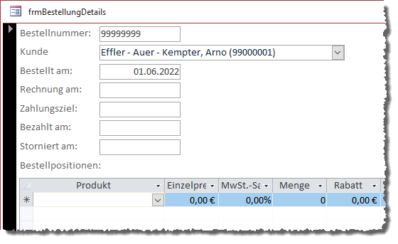 ... führt nach dem Datensatzwechsel zum Verschwinden der vermeintlich verknüpften Daten im Unterformular