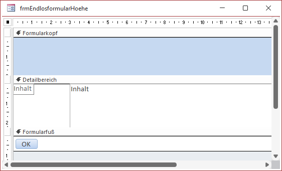 Entwurf des Formulars