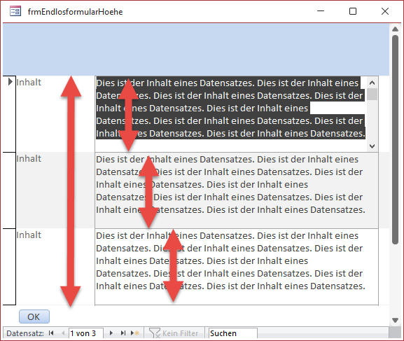 So soll die Höhe der Detailbereiche angepasst werden, wenn der Benutzer die Höhe des Formulars ändert.