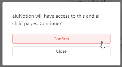 Bestätigen der Freigabe für die Integration