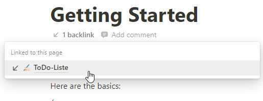 Backlink zur verlinkenden Seite