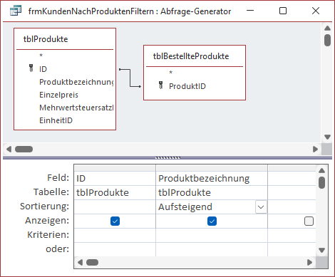 Datensatzherkunft des Listenfeldes lstBestellteProdukte