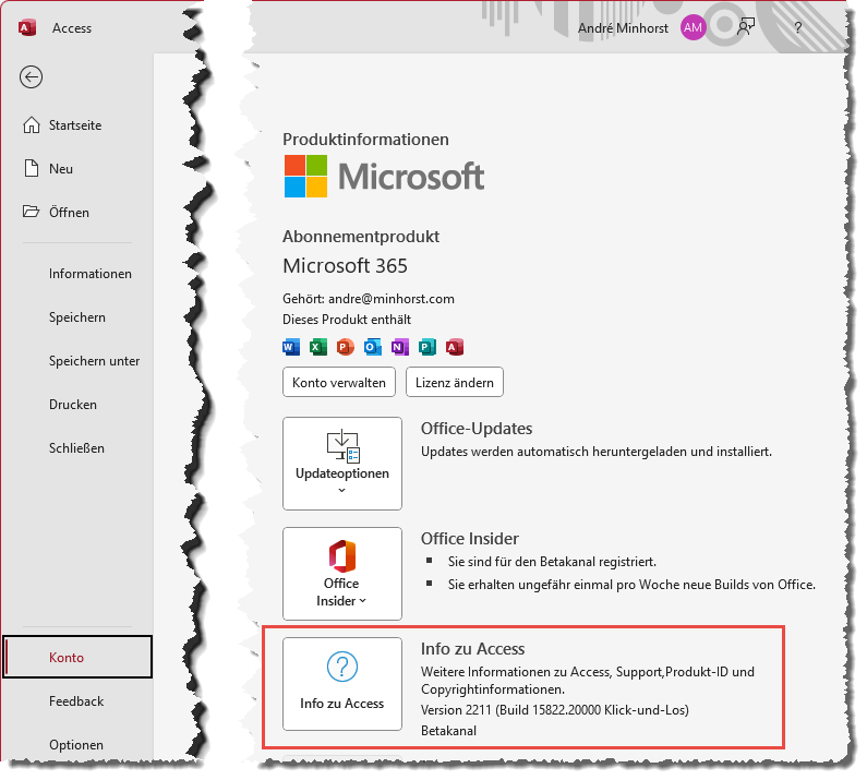 Ermitteln der aktuellen Version