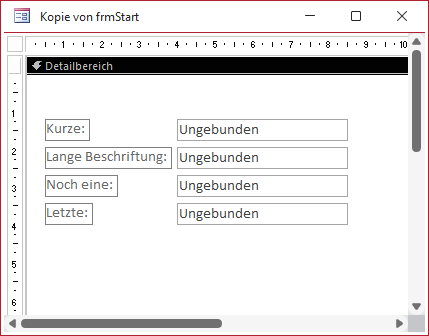 Fertig ausgerichtete Steuerelemente