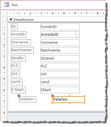 Neue Elemente fügen sich nicht gleich ein.