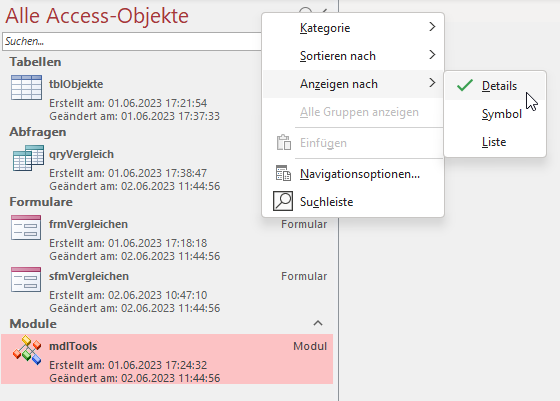 Änderungszeitpunkt von Objekten ermitteln
