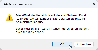 Anweisungen zum Setzen des LAA-Modus