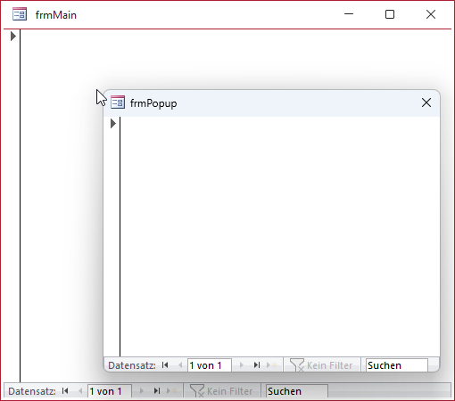 Öffnen eines Formulars an der Mausposition
