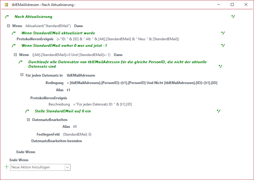 Datenmakro Nach Aktualisierung