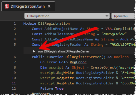 Start der Registrierung