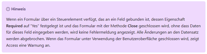 Hinweistext in der Microsoft-Dokumentation