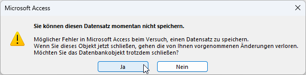 Folgemeldung nach dem Hinweis auf die Verletzung der Restriktion