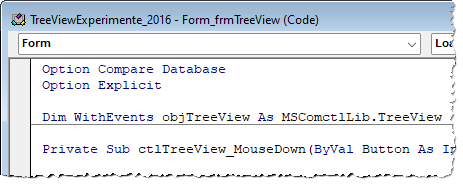 Änderung der Deklaration von objTreeView