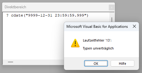 Fehler beim Auswerten von Dezimalstellen beim Datum