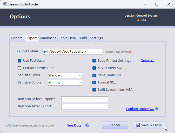 Einstellen des Zielordners