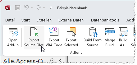 Exportieren der Elemente