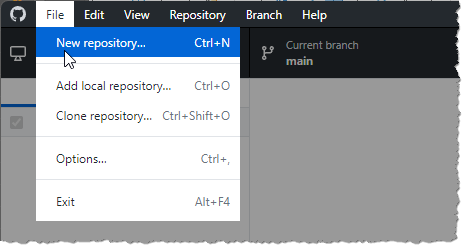 Anlegen eines neuen Repositories