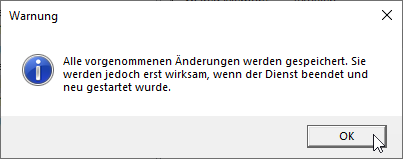 Ein Neustart ist nötig.