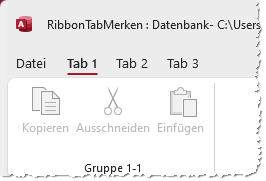 Ribbon ohne eingebaute Elemente