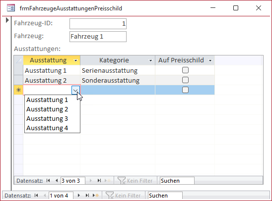 Das Formular in Aktion