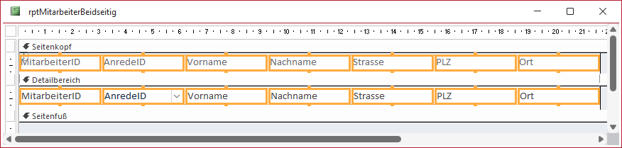 Tabelle als Basis unseres Berichts