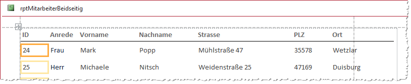 Die Spalten sind aktuell wieder zu breit.