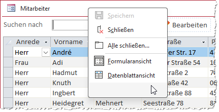 In der .accde-Version kann die Entwurfsansicht nicht mehr geöffnet werden.