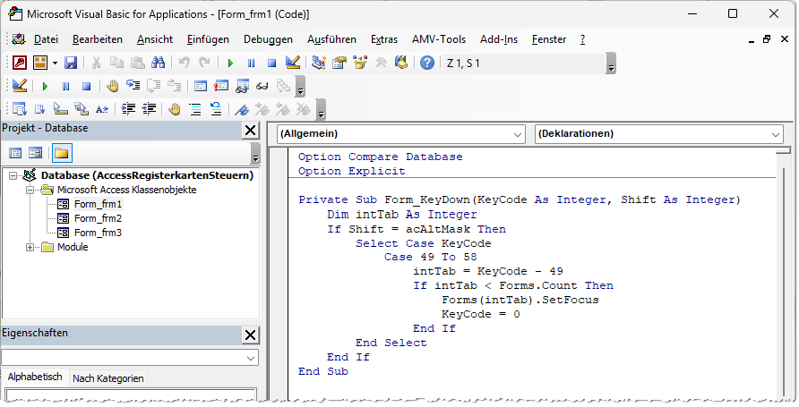 Die fertige Ereignisprozedur