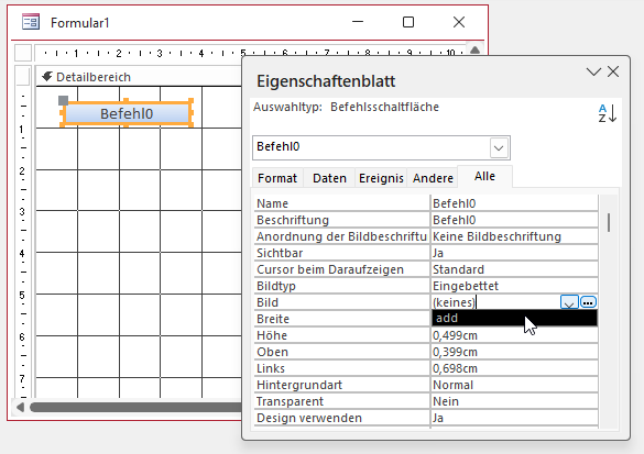 Das hinzugefügte Bild