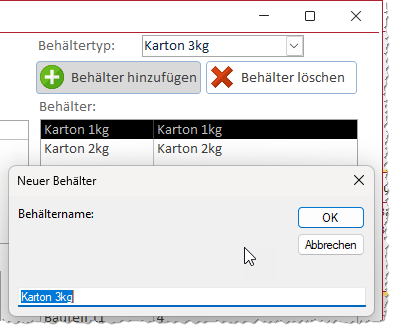 Anlegen von Behältern