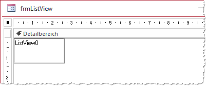 ListView-Steuerelement im Formularentwurf