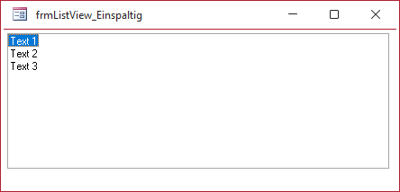 ListView-Steuerelement mit einspaltiger Ansicht
