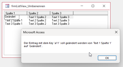 Ereignis vor dem Umbenennen