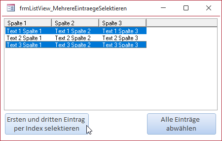 Mehrfachauswahl per VBA selektieren