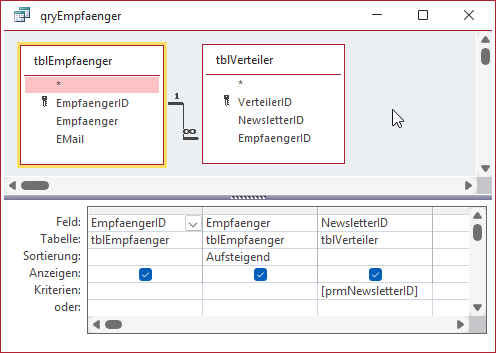 Datenherkunft für das ListView-Steuerelement lvwEmpfaenger
