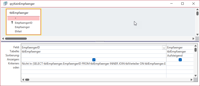 Datenherkunft für das ListView-Steuerelement lvwKeinEmpfaenger
